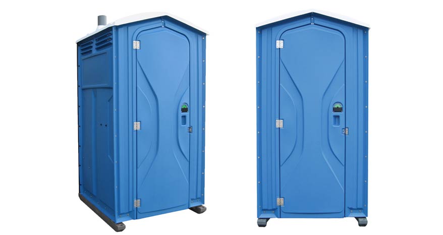 Long-term porta potty units on site in Enterprise, Alabama